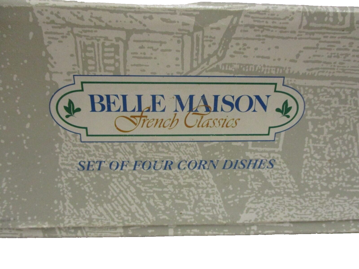 Belle Maison French Classic White Porcelain Corn Dishes Set Of 4 1989  Japan