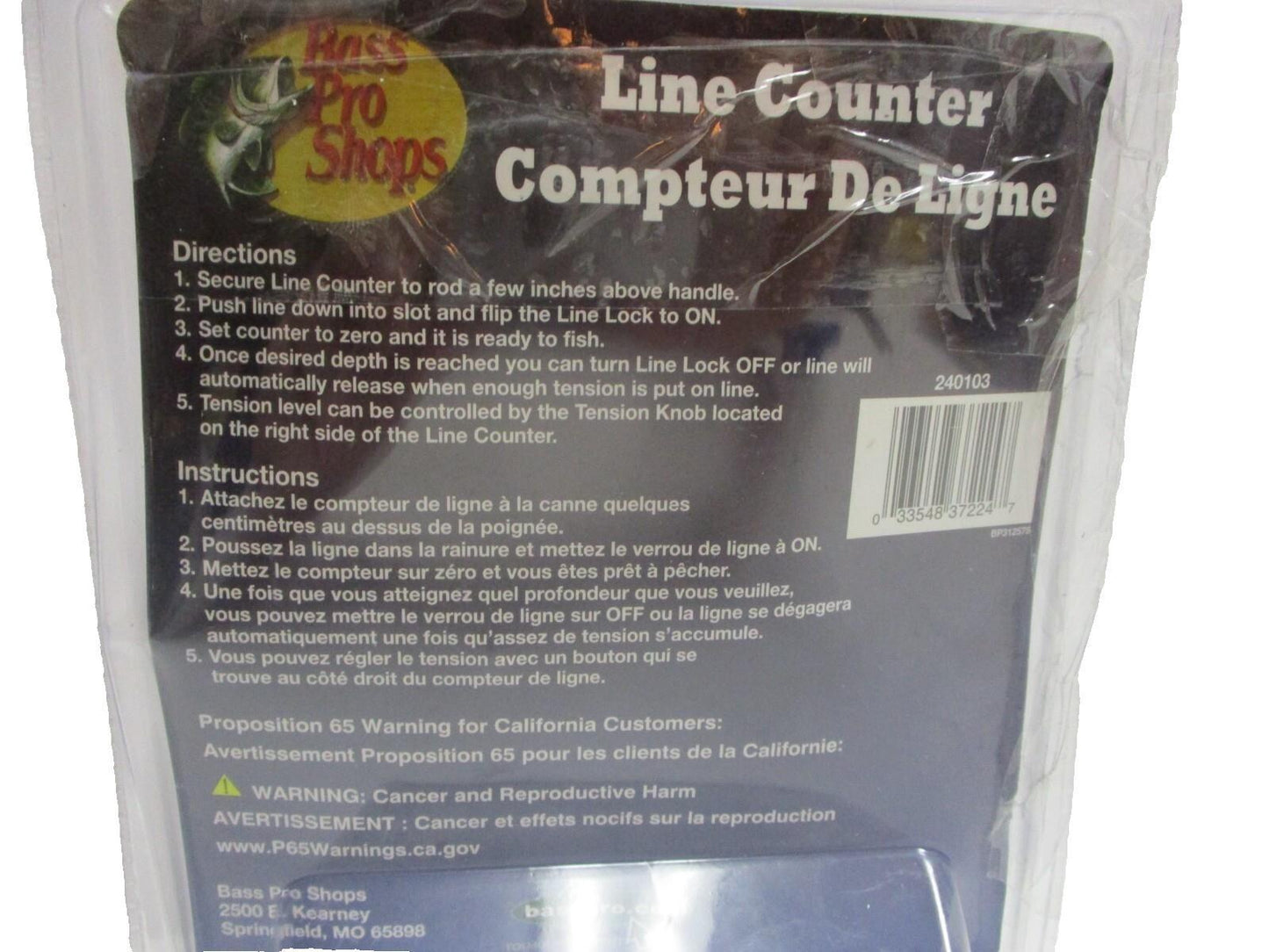 Bass Pro Shops Line Counter With Lighted Display Automatic Line Release 999 feet