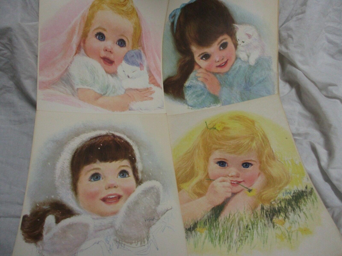 Vintage Frances Hook American Beauty Girls Vintage Picture Portraits