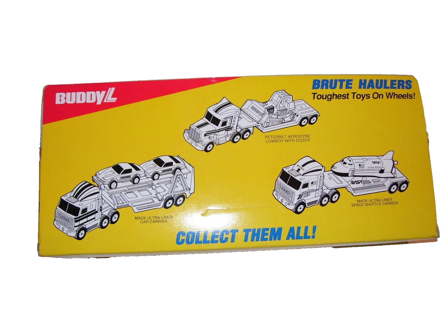 1989 Buddy L Brute Haulers NASA USA Toy Truck with Space Shuttle