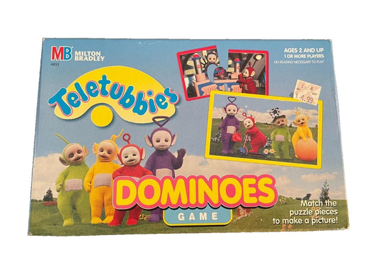 Vintage Milton Bradley Sealed Game 1998 Teletubbies Dominoes Puzzle