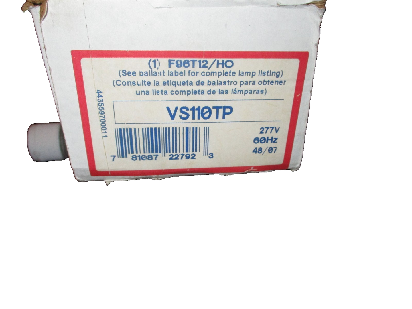 Advance  Rapid Start Ballast - Vs-110-Tp - 277 Volts - 60 Hz