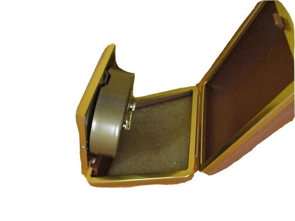 Vintage Equity Gold Vintage Travel Alarm with Built In Case Watch