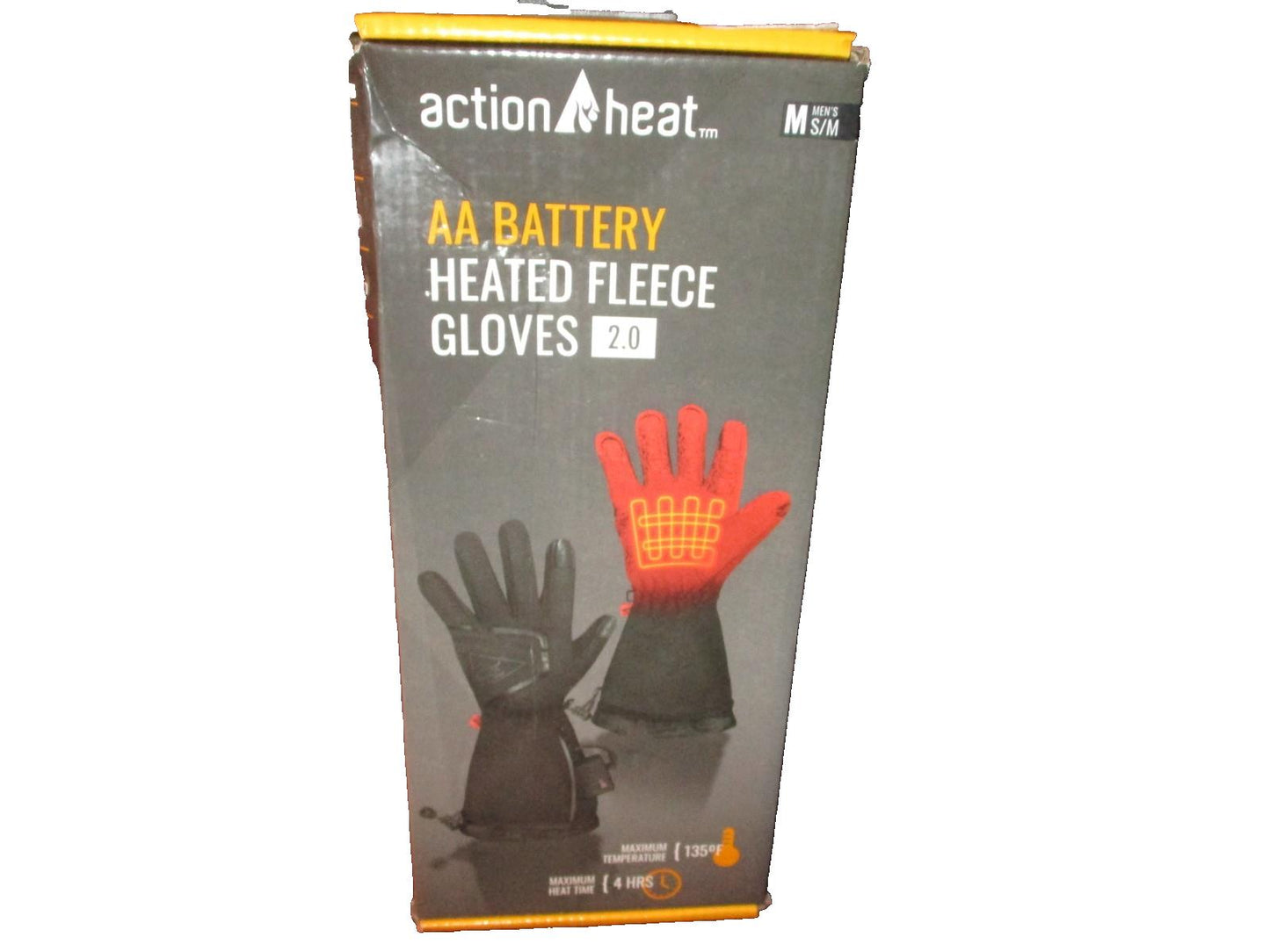 ActionHeat AA Battery Heated Gloves Men Touchscreen Electric Fleece Winter
