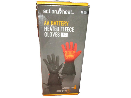 ActionHeat AA Battery Heated Gloves Men Touchscreen Electric Fleece Winter