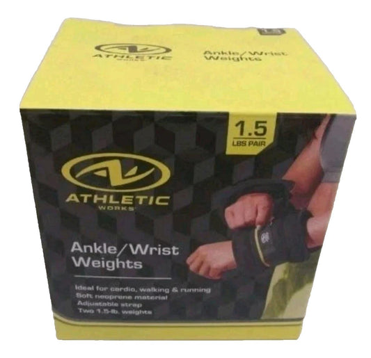 Athletic Works Ankle Wrist 1.5 Lb. Weights Workout  Running Exercise Jogging
