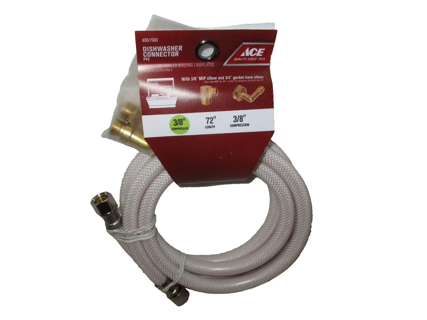 Ace Dishwasher Connector 72" x 3/8" Comp x 3/8" Comp 4061560