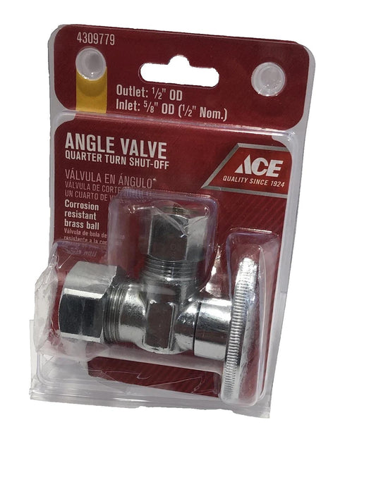 Ace Angle Valve Quarter Turn Shut off 5/8" OD x 1/2" OD 4309779