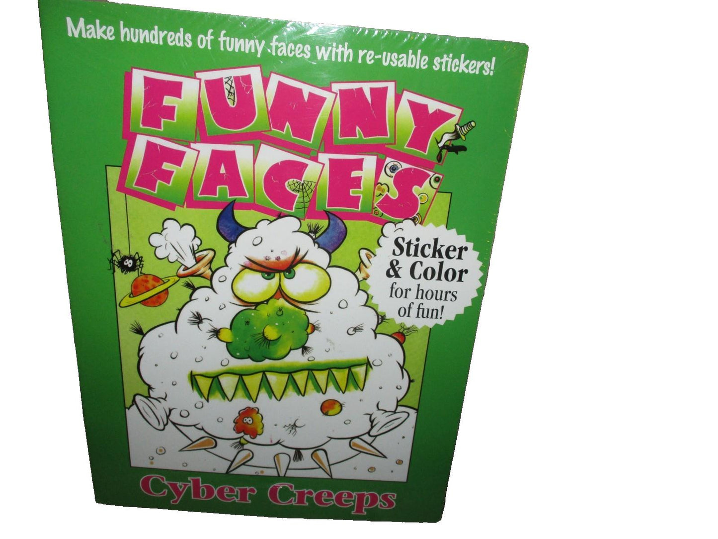 Funny Faces Sticker & Color Cyber Creeps Paperback