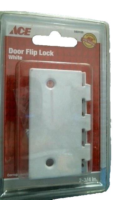 ACE 2-3/4" Door Flip Lock White    (5424155)  FS