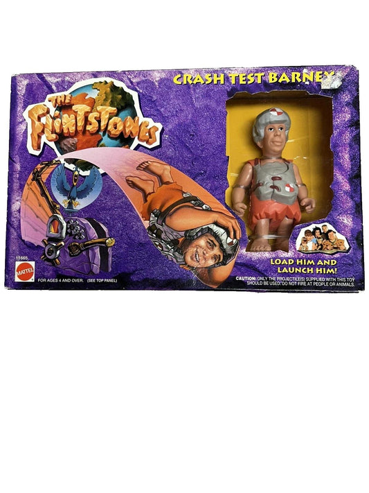 1993 The Flintstones Crash Test Barney-Mattel-5" Action Figure
