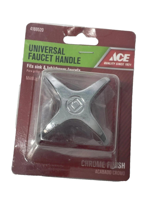 ACE UNIVERSAL CHROME VISE GRIP CROSS ARM FAUCET HANDLES, #4169520
