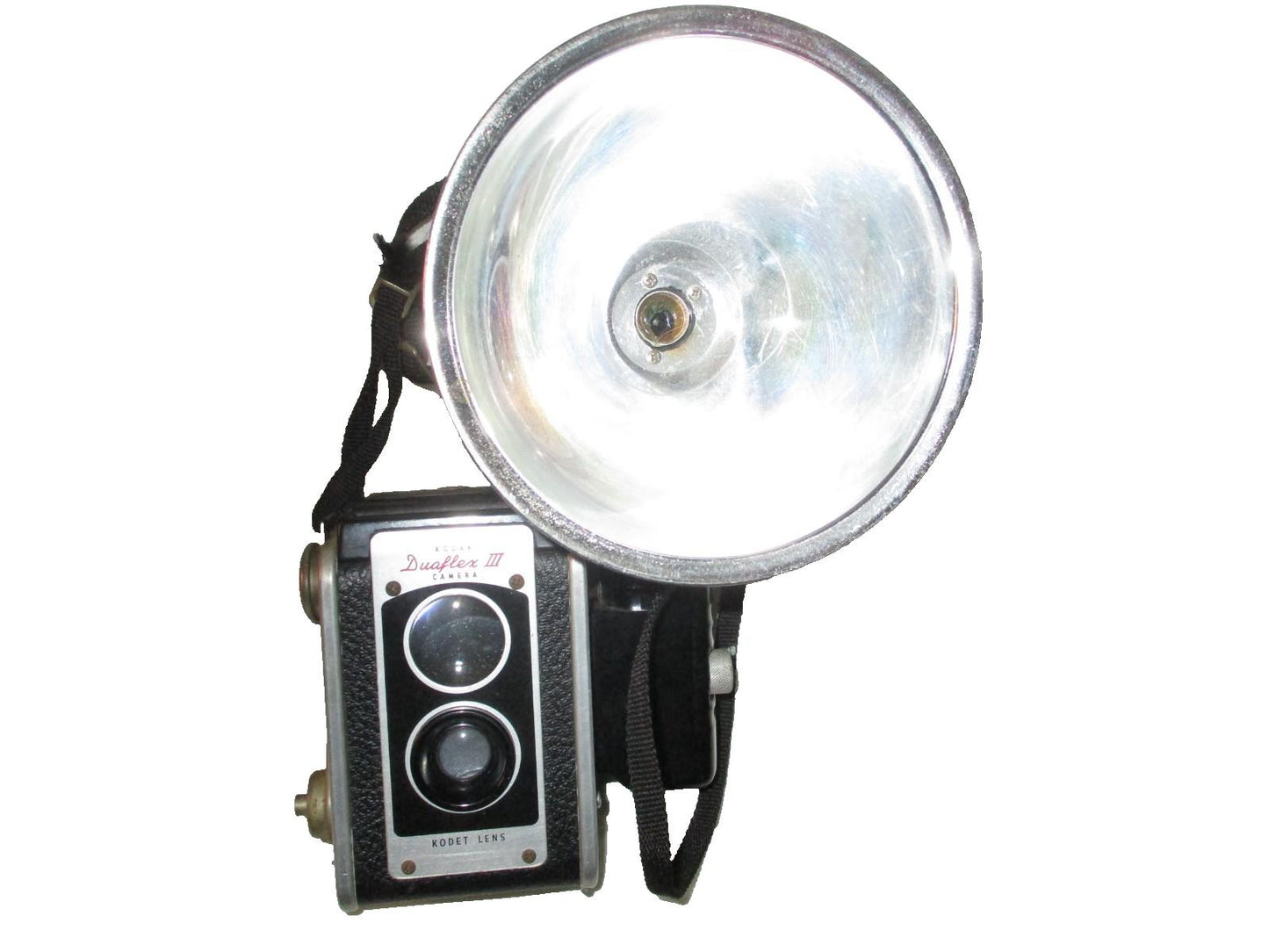 Vintage 1950's Kodak Duaflex Ill 72mm Camera with Kodet Lens  & Flash Holder
