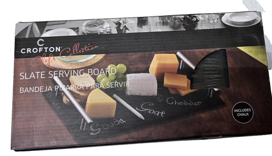 CROFTON Chef's Collection Slate Serving  Board With Chalk