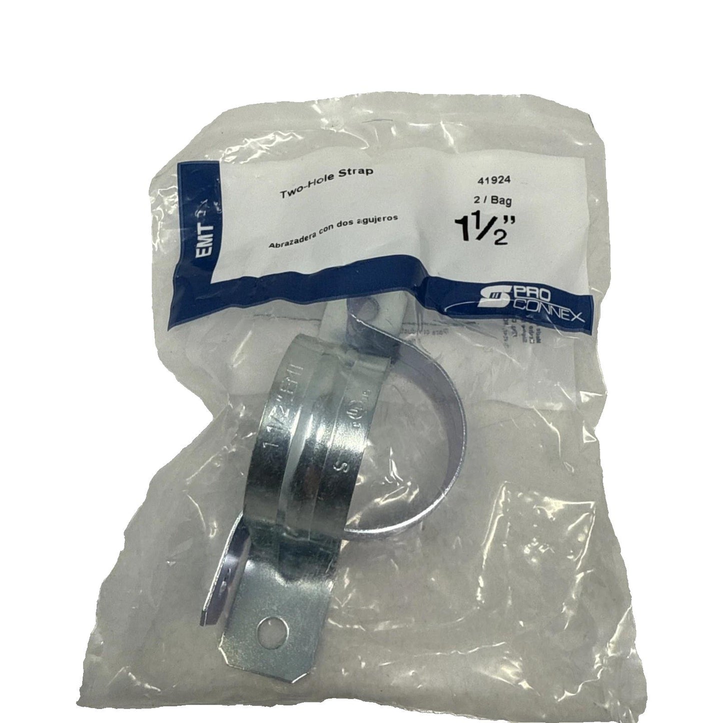 1.5" Two Hole Conduit Strap EMT Electrical 1 1/2" Steel Metal Strap clamp 41924