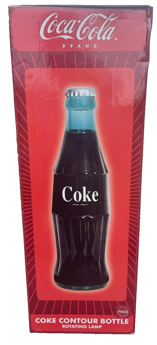 Vintage Coca Cola Contour Bottle Rotating Lamp