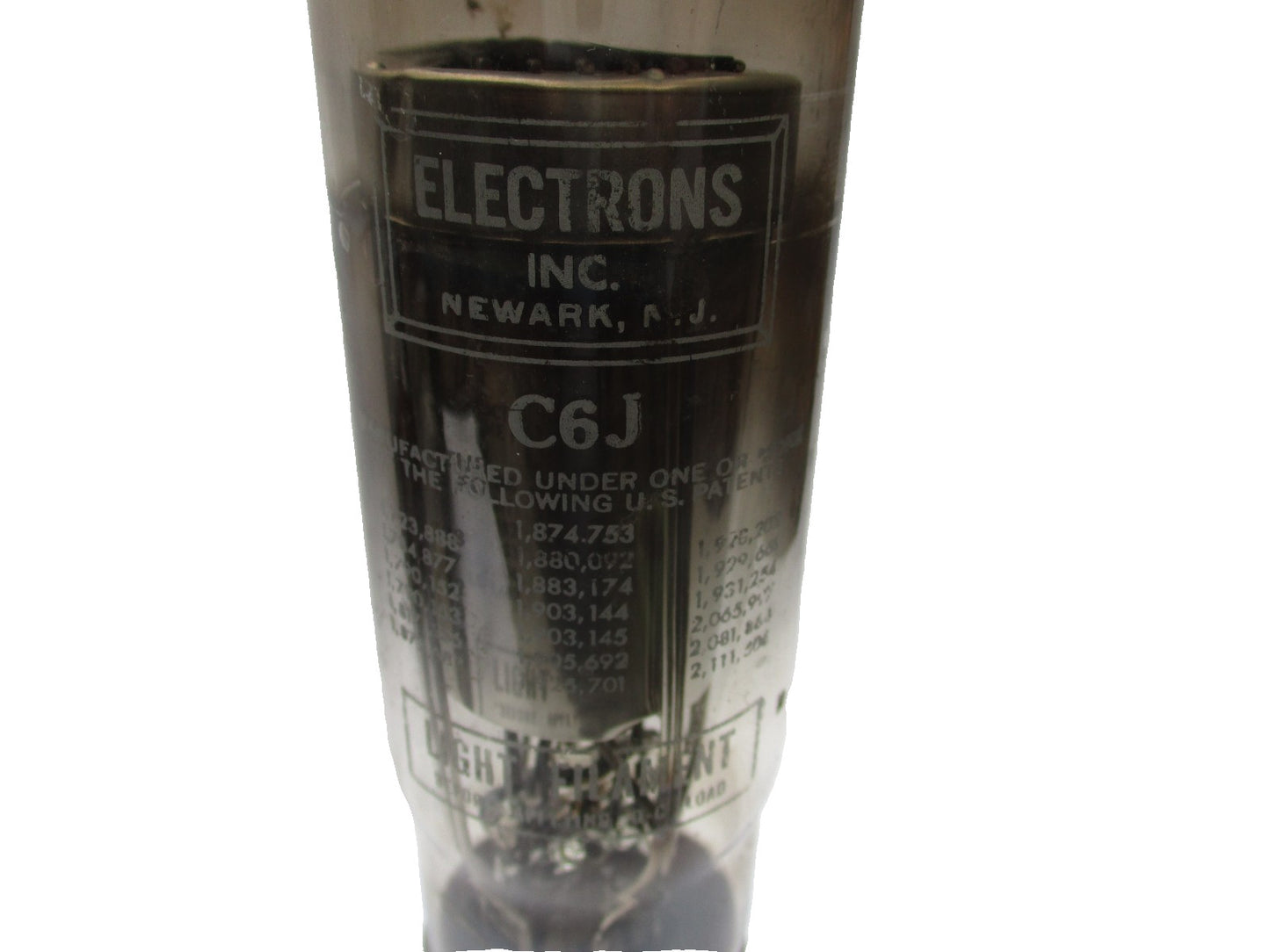 Vintage C6J  Electrons Inc. Light Filament Tube