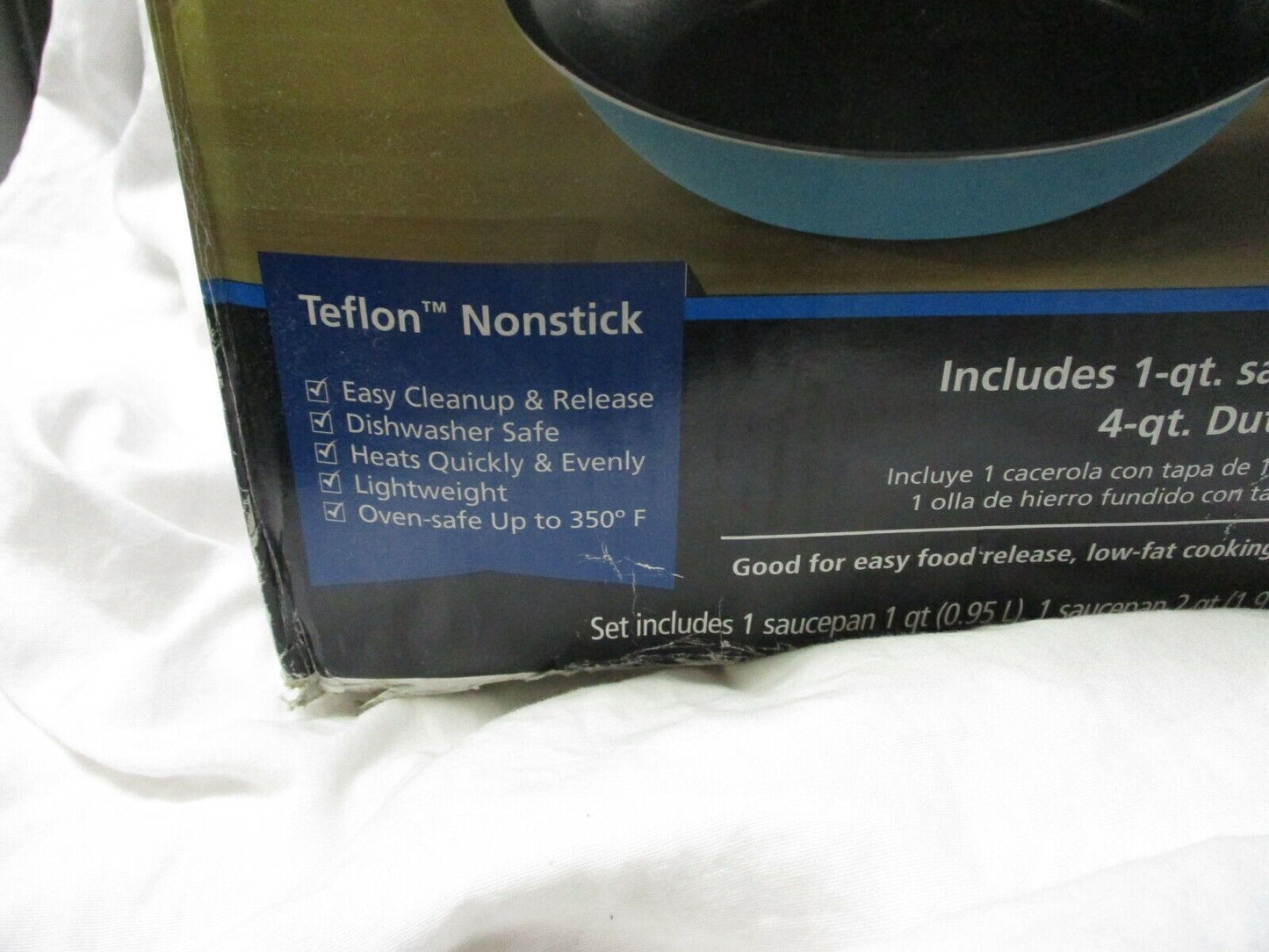 Mainstay 7 Pc Aluminum Cookware Set Aquifer, Nonstick