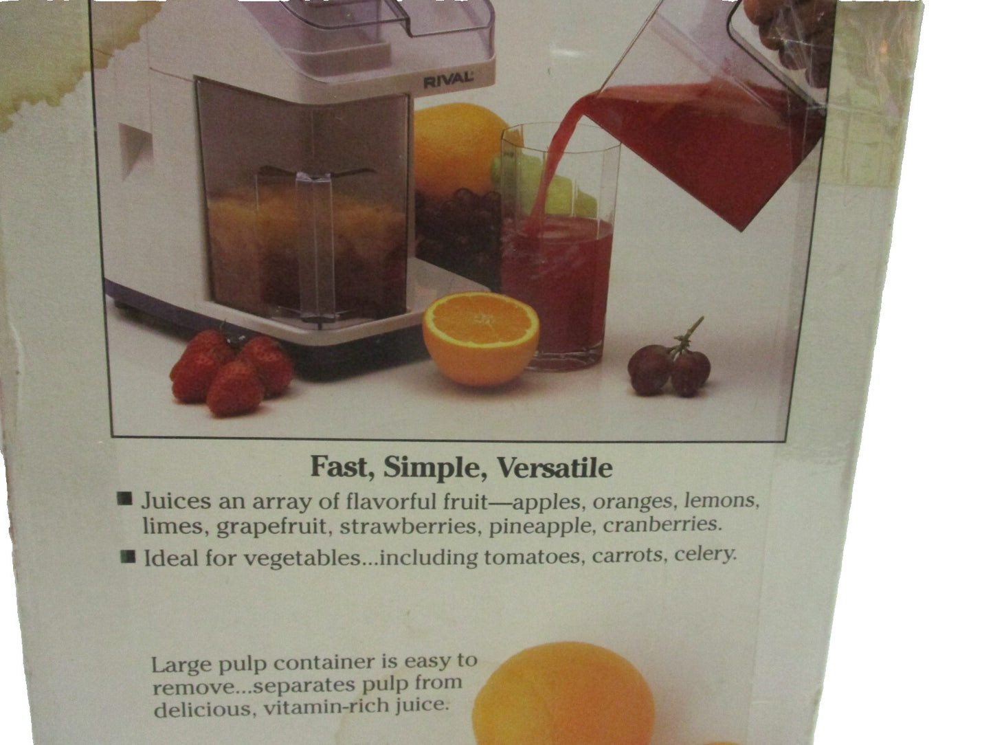 Vintage Rival Electric Juice Vegetable Extractor Model 965 White Kitchen