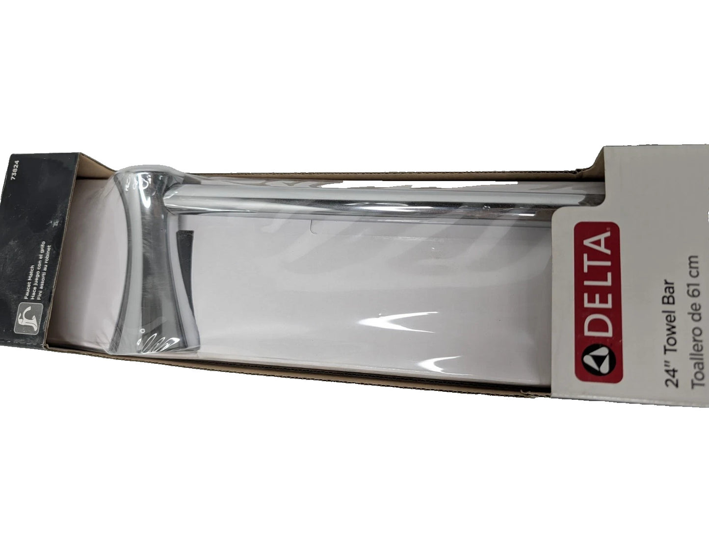 Delta Lahara Collection 24-inch Chrome Hand Bath Towel Bar