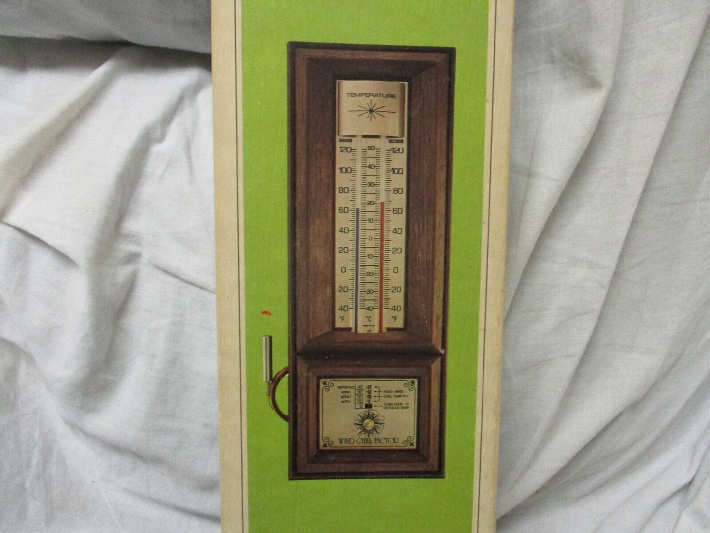 Vintage Thermometer Sprinfield Aspem Indoor-Outdoor Wind Chill Meter No. 7402