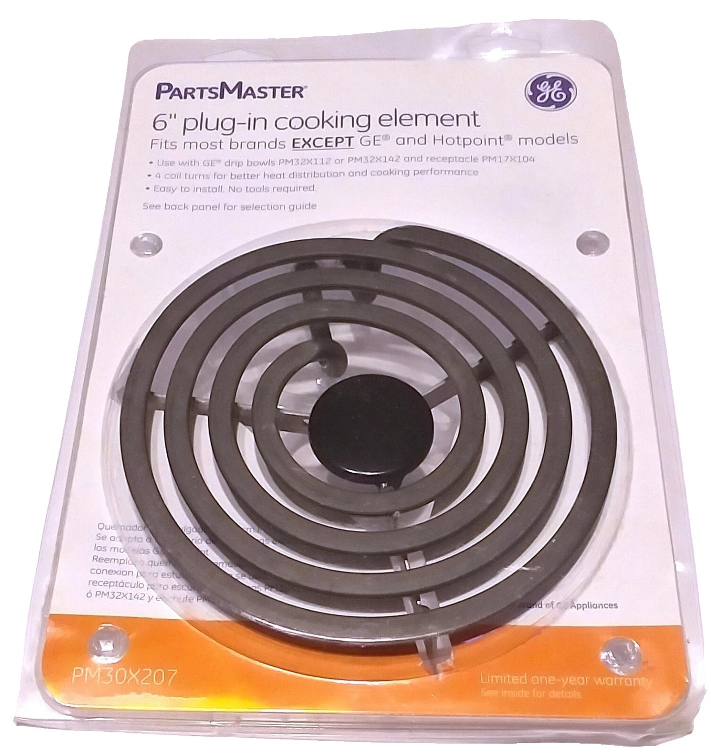 2006 GE 6" Plug-In Cooking Element PM30X207 Partsmaster