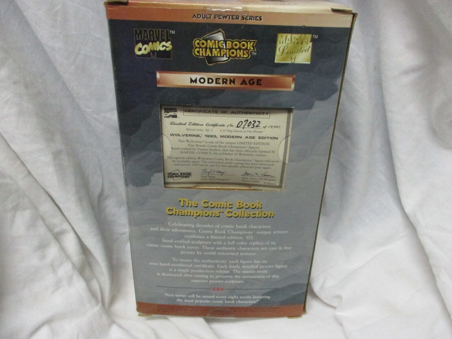 Limited Edition Pewter Statue of Wolverine 1993 Modern Age Edition by Fine Pewte