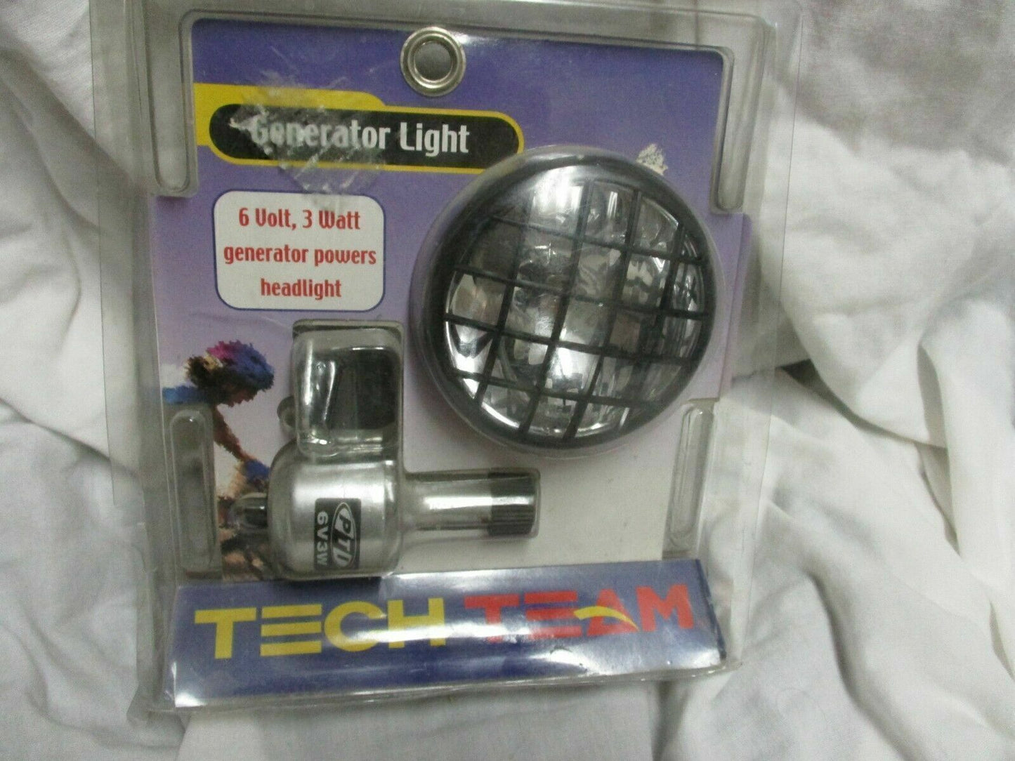 Vintage Bicycle 6 Volt Generator with Headlight and Mounting Hardware