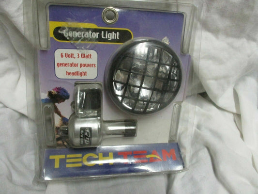 Vintage Bicycle 6 Volt Generator with Headlight and Mounting Hardware