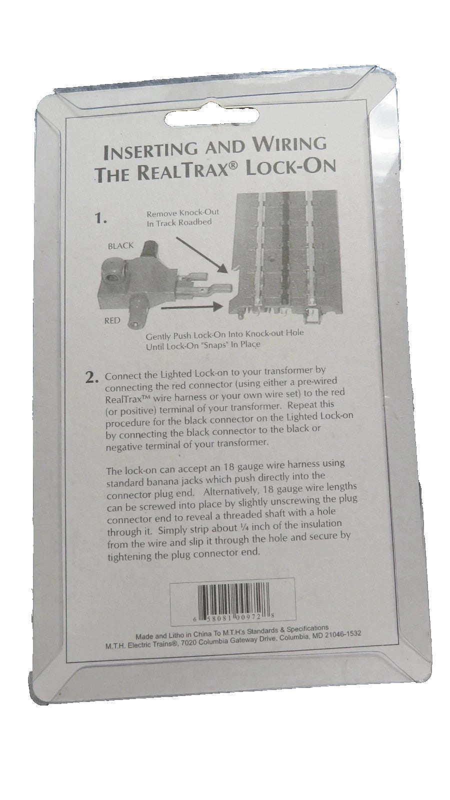 MTH 40-1003 O RealTrax Illuminated Lockon  632717