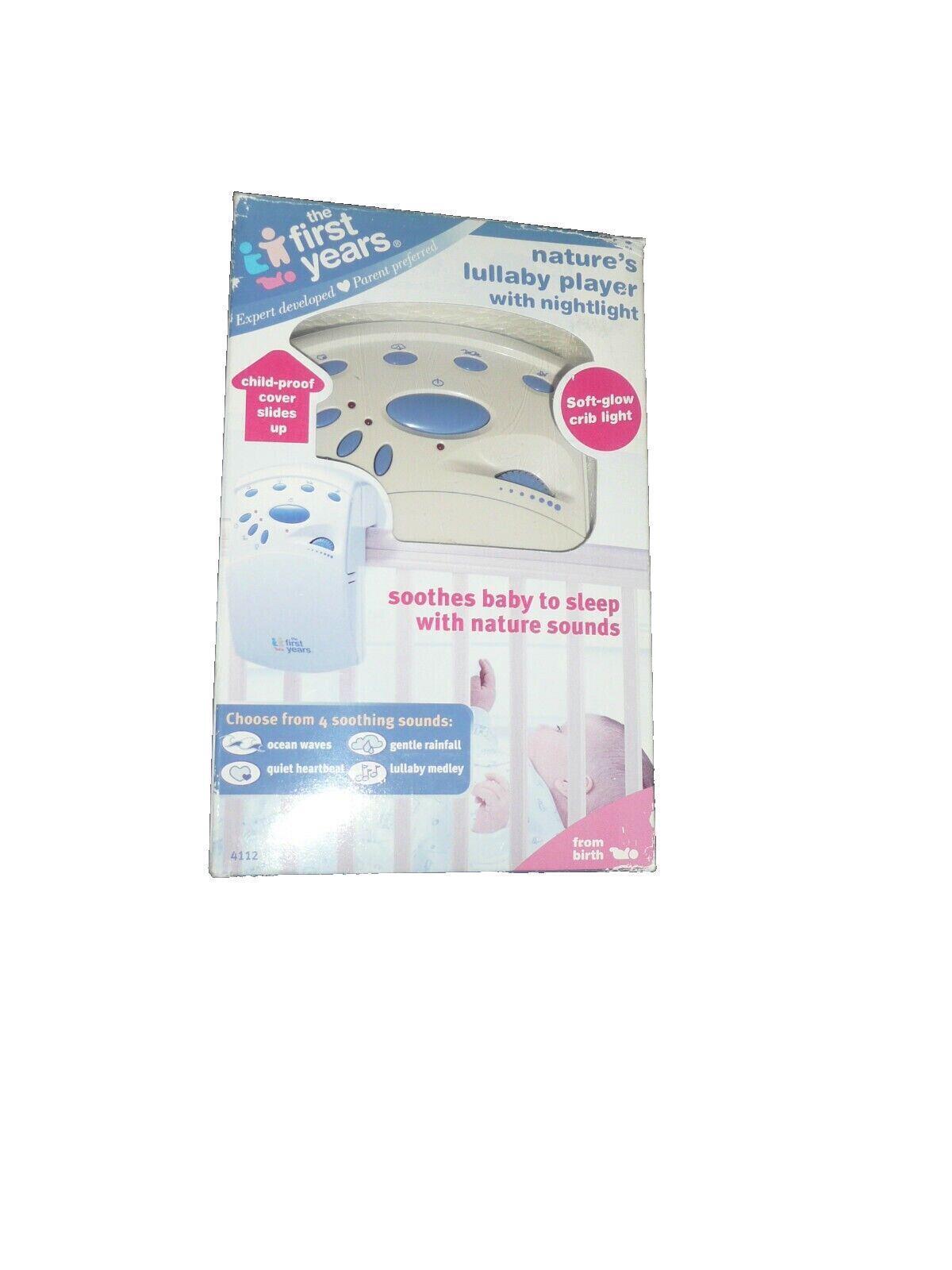 New The First Years Nature’s Lullaby Player With Nightlight 4 Soothing Sounds