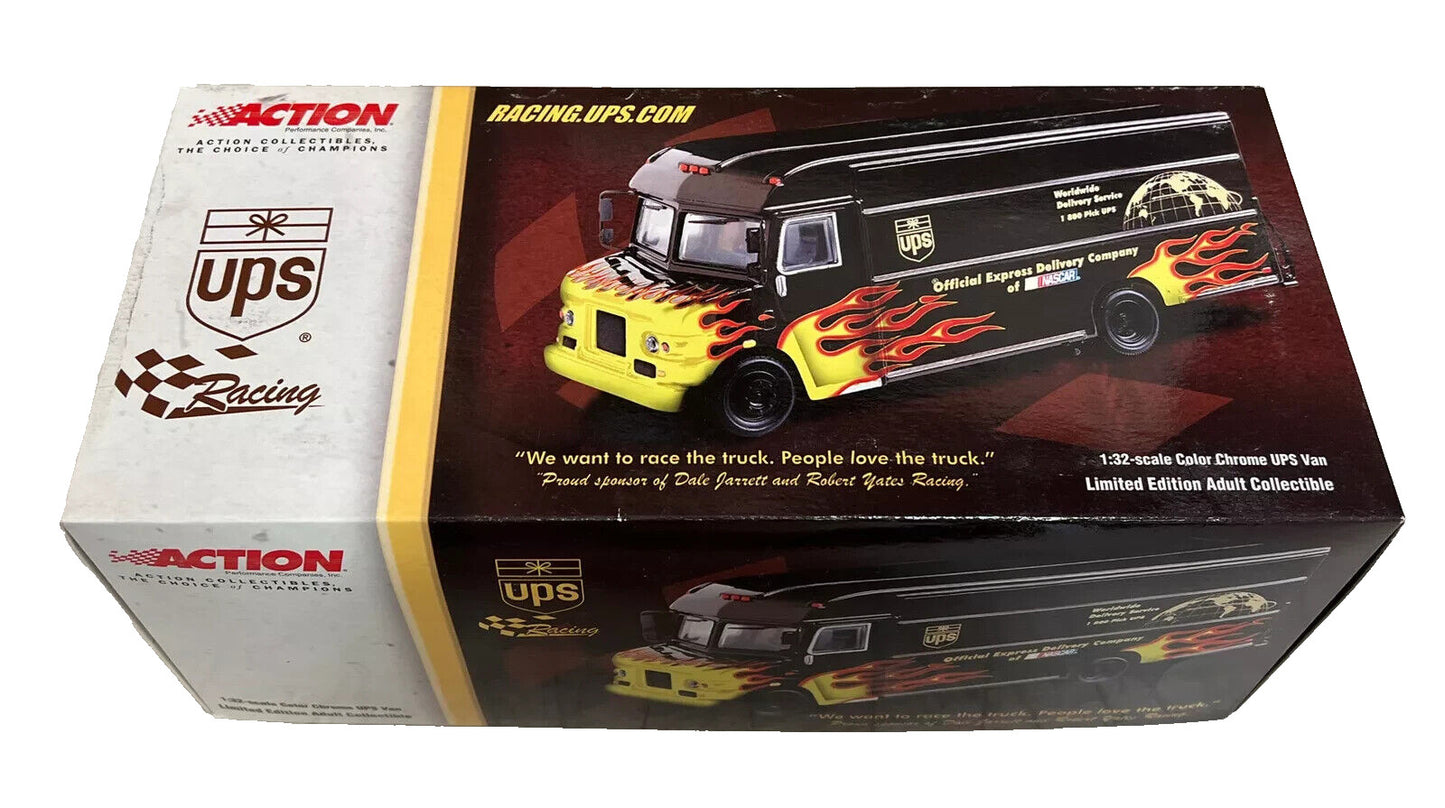 Action "Dale Jarrett" 2001 UPS Van w/car Mint Boxed. 1/32