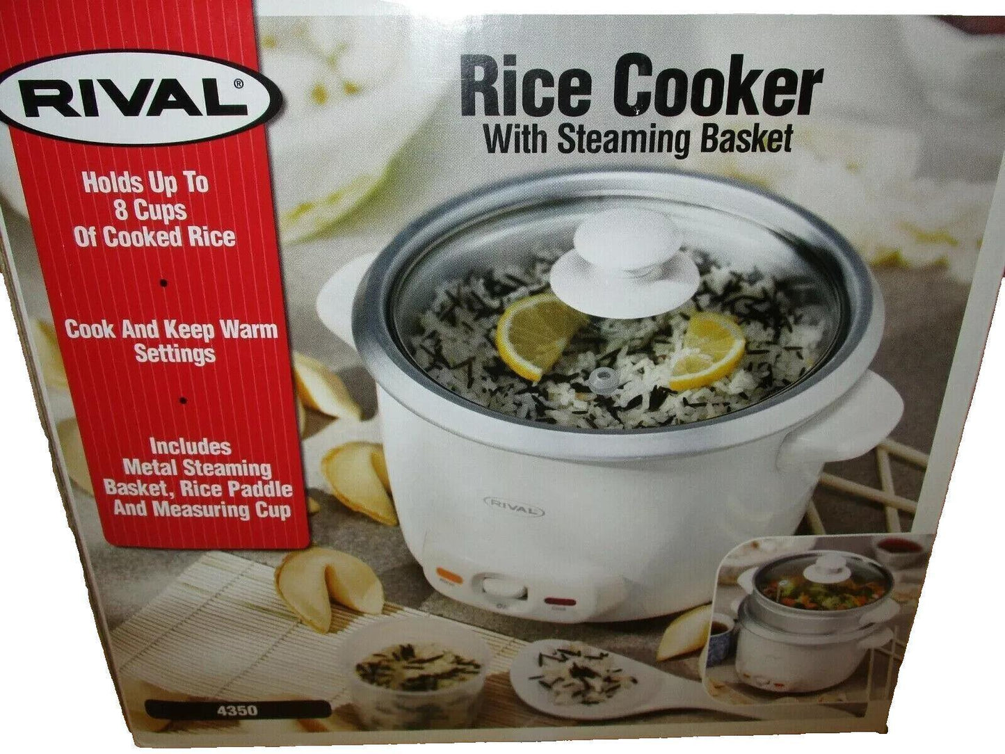 Rival 8-cup Rice Cooker With Steaming Basket 4350