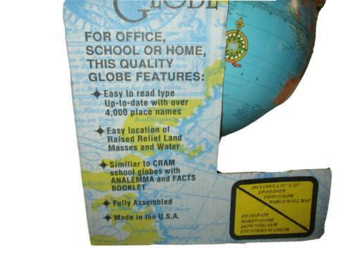 Blue Ocean 12in. Tabletop Globe, Champagne Base