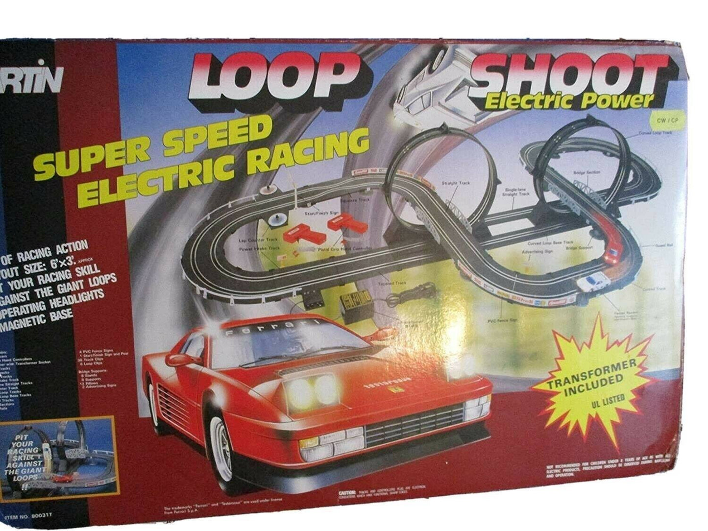 Artin Loop Shoot Super Speed Electric Slot Car Racing Track