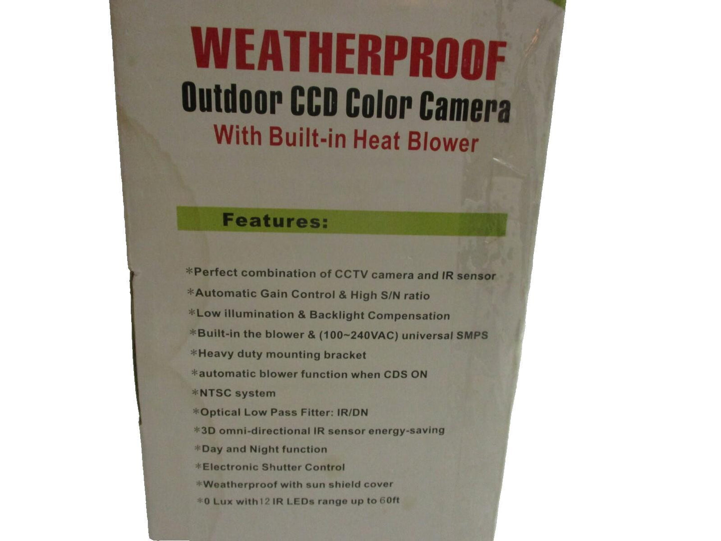 Q-See Weatherproof Outdoor CCD Color Camera Kit W Built-in Heat blower QS2350C