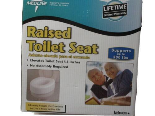 Medline Microban Raised Toilet Seat with Lock