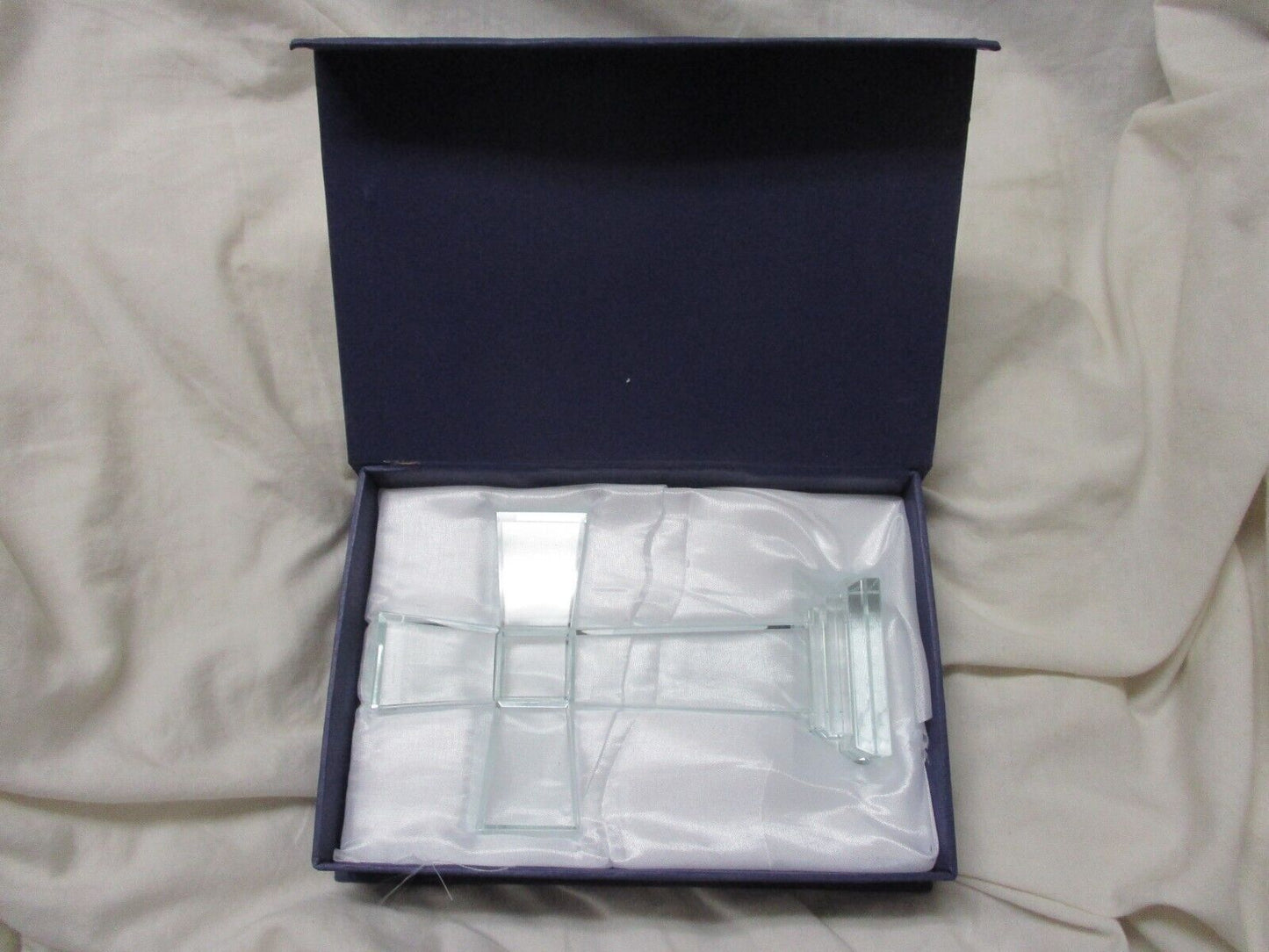 Modern Christian Gifts and Relics Crystal Standing Cross 7.1" Tall