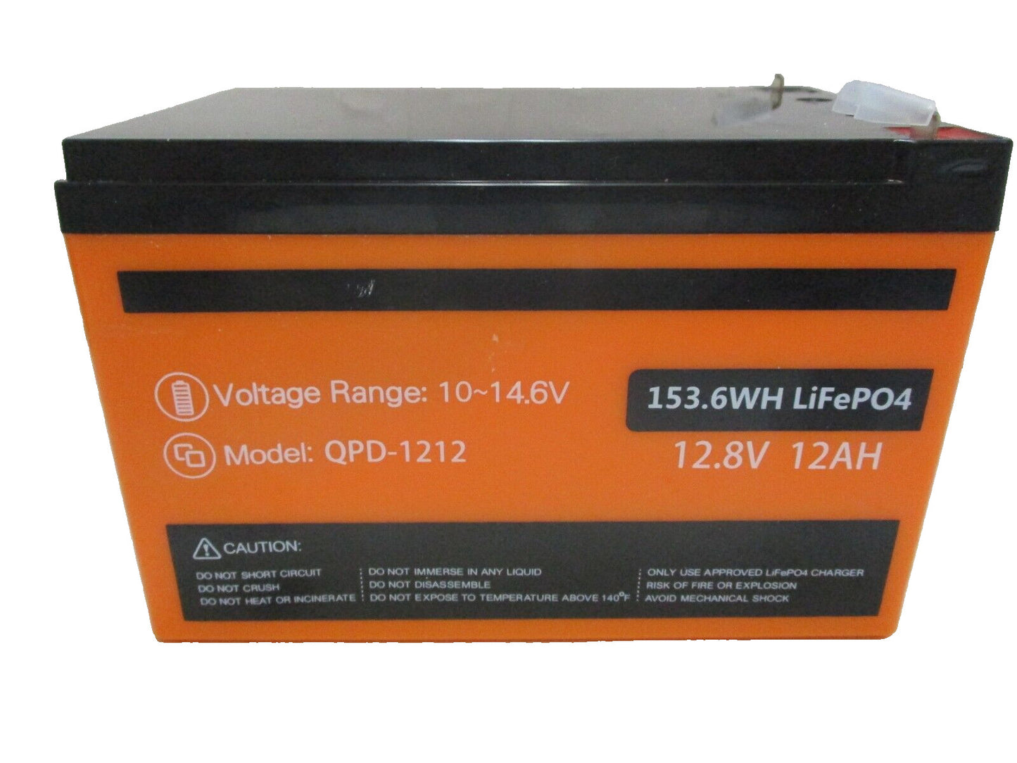 Rechargeable Battery 12V 153.6wh 12AH LIFEP04 Model QPD-1212