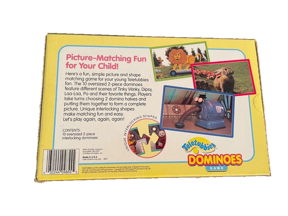 Vintage Milton Bradley Sealed Game 1998 Teletubbies Dominoes Puzzle