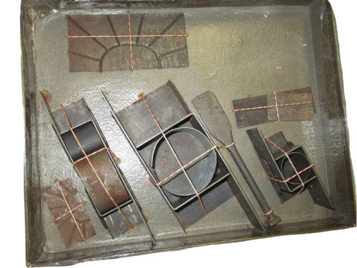 1916 Antique Toycrete Make Your Own Stone Blocks With Metal Tools Mold Kit