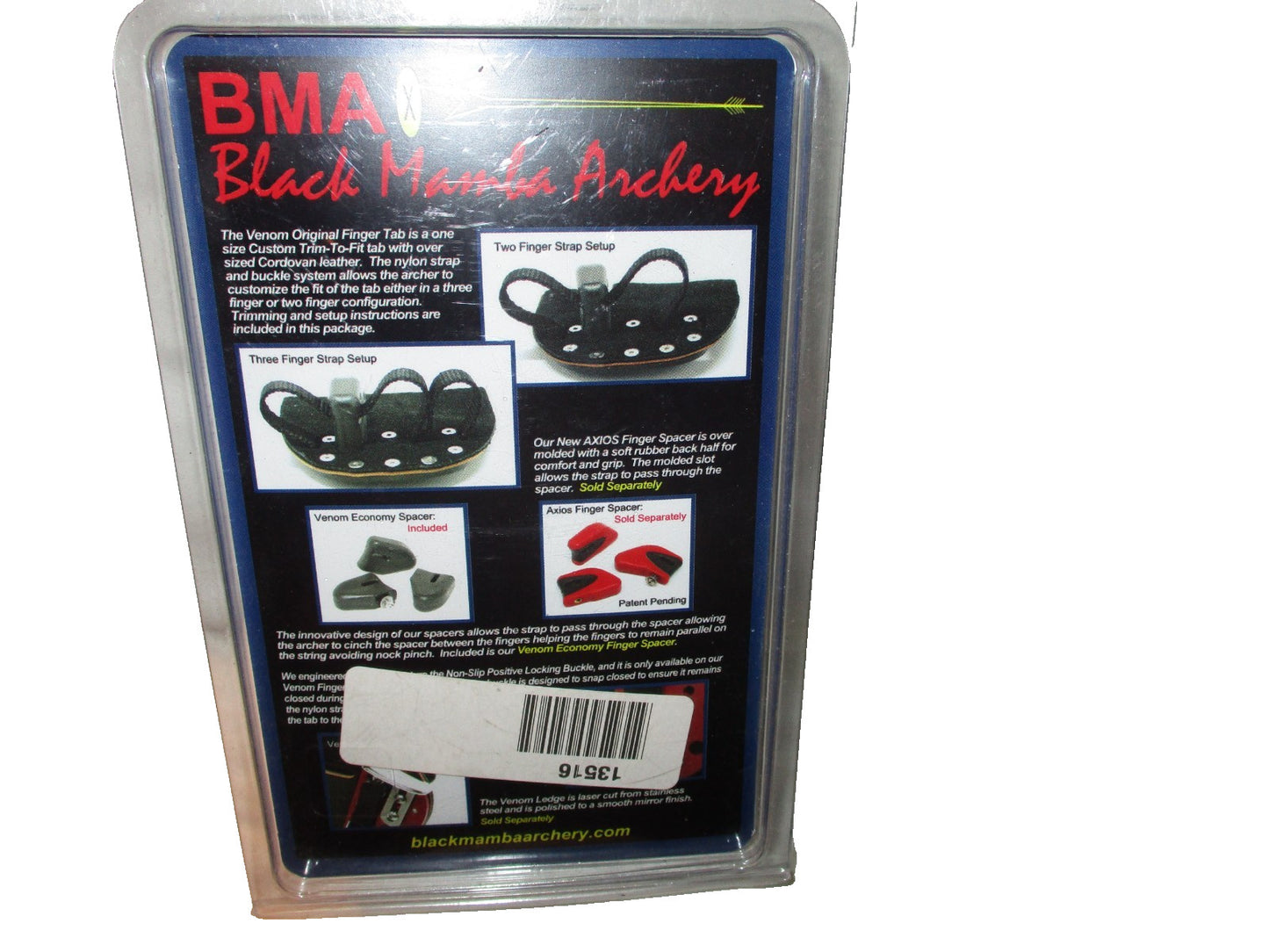 Black Mamba Archery T- 1 Cordovan 1  Finger Tab Release Right Handed Split
