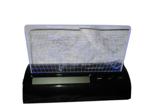 Vintage NexxTech World Illuminious Map Desktop LCD Clock