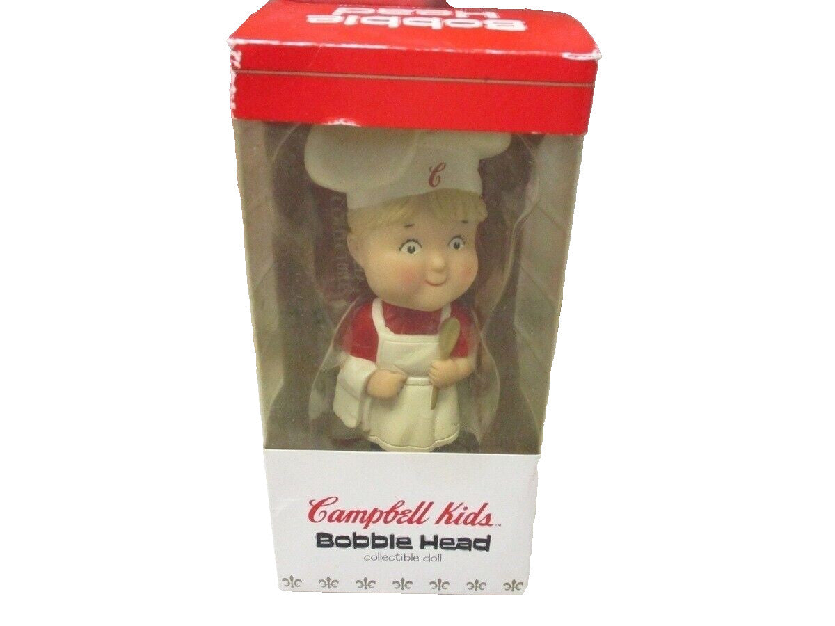 Vintage Campbell White Kids Bobble Head Collectible Doll