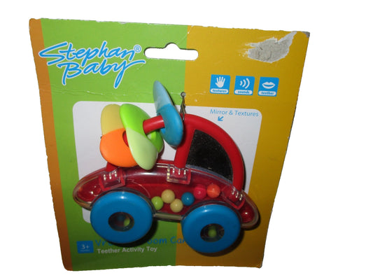 Stephan Baby Vroom Vroom Car Rattle Teether Acttivity Toy