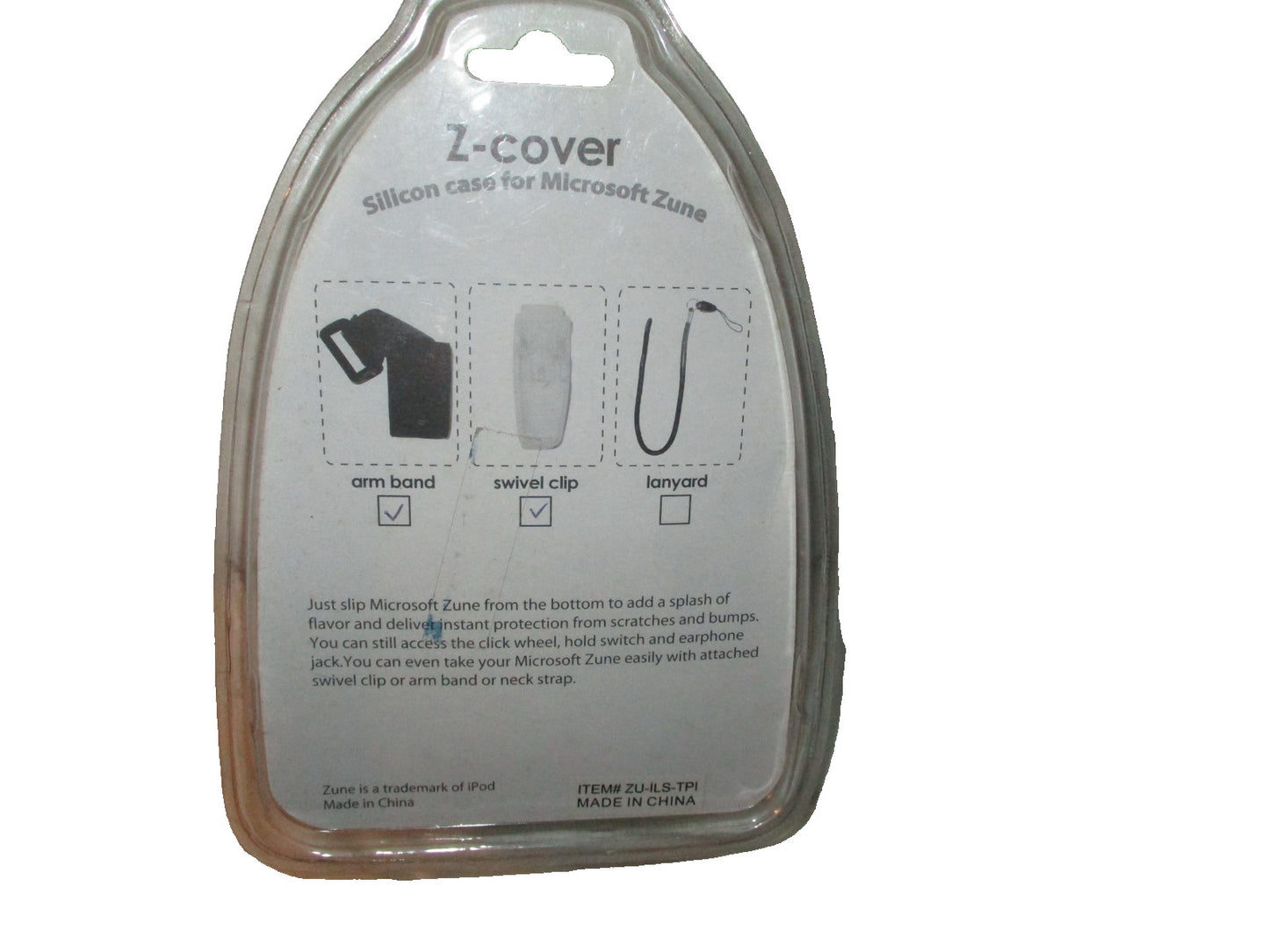 Z-Cover Silicon Case for Microsoft Zune ZU-ILS-TPI