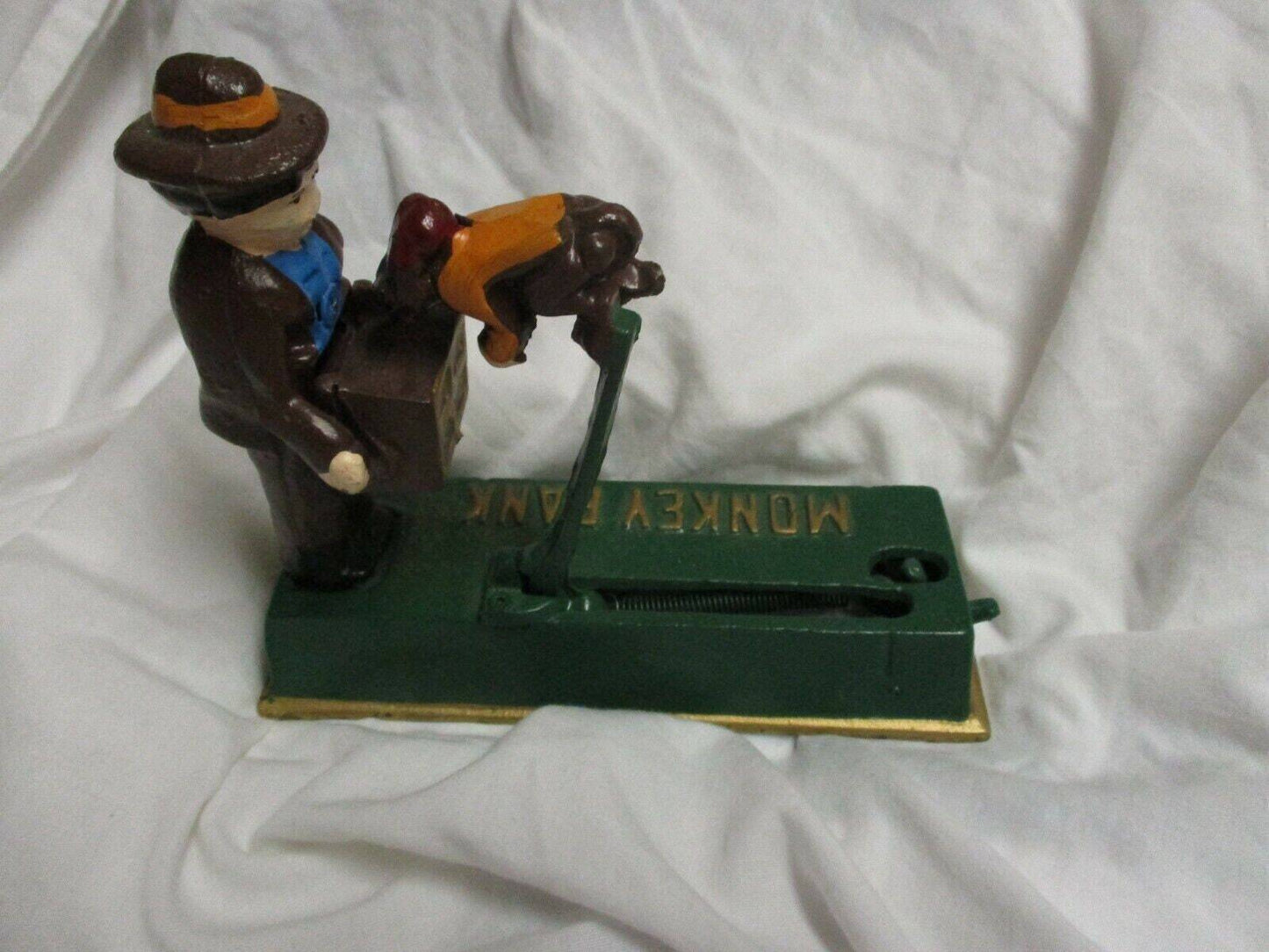 Vintage Vintage Bits and Pieces - Jumping Monkey Cast Iron Bank - Collectible