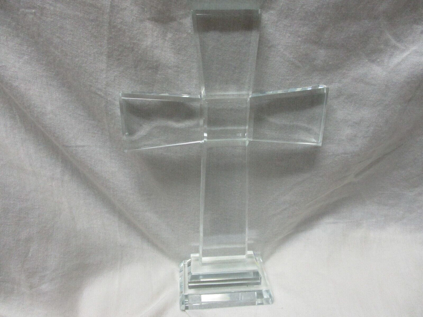 Modern Christian Gifts and Relics Crystal Standing Cross 7.1" Tall
