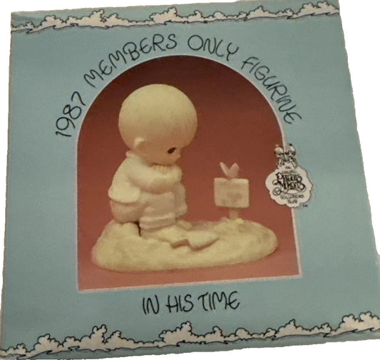 Precious Moments 1987 Members Only Figurine in His Time