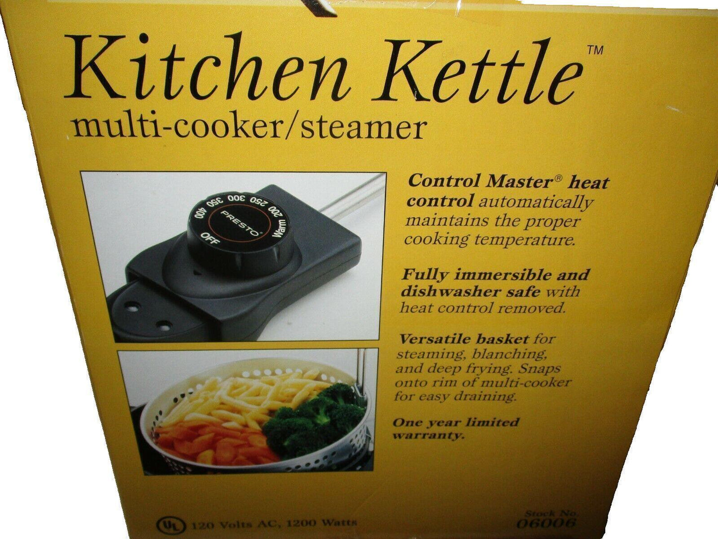 Presto Kitchen Kettle Multi Cooker / Steamer 06006